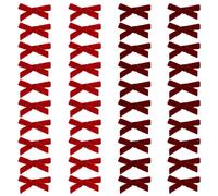 HDGSAFD 40 Fiocchi, Fiocchi di Velluto Rosso, Accessori di Gioielli Fai da Te, Decorazione di Fiocchi in Tinta Unita, Accessori di Moda