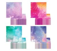 HDGSAFD 400 Pezzi di Origami Colorati con Cielo Stellato, Set di Origami Quadrati, Artigianato Origami Fai da Te, Origami Fatti A Mano per Bambini