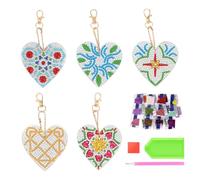 HDGSAFD 5 Pezzi di Portachiavi d'Amore, Produzione di Portachiavi di Diamanti, Materiali per Portachiavi Fai -da -Te, Pendenti A Borse, Artigianato Creativo Fai -da -Te.