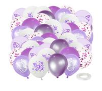 HDGSAFD 60 Pezzi Palloncini A Tema Farfalla Palloncini Coriandoli con Paillettes Decorazioni per Feste Palloncini per Ragazze Forniture per Decorazioni per Feste