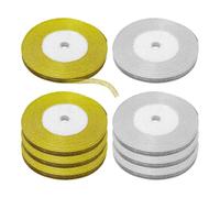 HDGSAFD 8 Rotoli di Nastro Regalo, Nastro per Confezioni Regalo, Nastro Glitterato, Nastro Sottile, Nastro Decorativo, Nastro Elee E Semplice