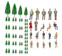 HDGSAFD Albero Modello Da Tavolo In Sabbia Da 50 Pezzi, Modello Di Uomo In Miniatura Da 20 Pezzi, Albero Modello Di Paesaggio, Modello Di Albero Misto Tridimensionale, Set Di Modelli Architettonici