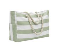 HDGSAFD Borsa da spiaggia in tela impermeabile con grande capacità, borsa a tracolla portatile, adatta per viaggi, fitness, nuoto e vacanze in spiaggia, verde smeraldo