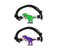 HDGSAFD Braccialetti Di Dinosauro, Bracciali Per Bambini, Bracciali Coordinati A Colori, Bracciali Di Amicizia, Bracciali Regolabili, Gioielli Di Dinosauri Per Ragazzi E Ragazze