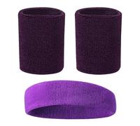 HDGSAFD Bracciali Sportivi da 2 Pezzi, Fascia per La Testa Che Assorbe Il Sudore da 1 Pezzo, Braccialetti Che Assorbono Il Sudore, Unisex, Set Sportivo per L'Assorbimento del Sudore