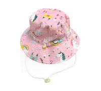 HDGSAFD Cappello da Sole da Ragazza, Pieghevole Pescatore per Bambini, Rosa, Taglia Unica
