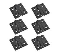 HDGSAFD Cerniere per porte, pieghevoli, chiusure a sgancio rapido, camera da letto, connettori per armadi, accessori per cerniere per mobili in lega di zinco nera, 4 x 4 cm, 6 pezzi