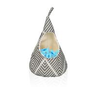 HDGSAFD Cesto sospeso per mollette da bucato, borsa da sella impermeabile per corda per biancheria con cordino di serraggio, borsa portaoggetti grigio, grigio, 22 x 15 cm, Alla moda
