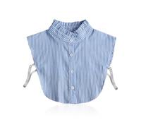 HDGSAFD Collare Finto A Strisce Blu Da 1 Pezzo, Colletto A Camicia Casual Personalizzato, Colletto Finto Rimovibile, Colletto Classico A Camicia Elee, Colletto Decorativo Di Abbigliamento.
