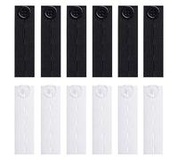 HDGSAFD Confezione da 12 Fibbie per Estensioni dei Pantaloni, Fibbie Elastiche Elastiche, Fibbie per Estensioni Regolabili, Accessori per Pantaloni, Estensori per La Vita dei Pantaloni