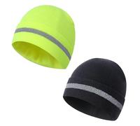 HDGSAFD Confezione da 2 Cappelli Lavorati A Maglia Riflettenti, Cappelli in Lana per Esterni, Cappelli Lavorati A Maglia Caldi, Adatti per Il Lavoro E Lo Sport All'Aperto