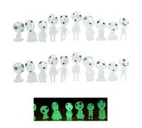 HDGSAFD Confezione da 20 Fantasmi Che Si Illuminano al Buio, Spiriti degli Alberi Che Si Illuminano al Buio, Mini Ornamenti in Resina, Accessori da Giardino