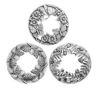 HDGSAFD Confezione da 3 Coperchi per Candele, Coperchi per Candele Vintage, Coperchi per Candele Intagliati Cavi, Coperchi per Candele in Metallo, Accessori per Candele