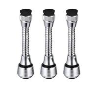 HDGSAFD Confezione da 3 rubinetti da cucina in acciaio inox, girevole a 360°, resistente agli spruzzi, aeratore per rubinetti, estensibile