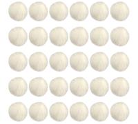 HDGSAFD Confezione da 30 Palline di Pelo Bianco, Palline di Pelo Soffice, Palline di Pelo Artificiale, Materiali Artigianali Fai-da-Te, Possono Essere Utilizzate per Vestiti, Scarpe, Pendenti