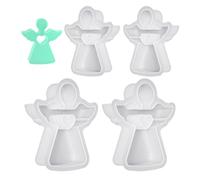 HDGSAFD Confezione da 4 Stampi per Angeli, Stampi in Silicone, Accessori Artigianali Fai da Te, Stampi da Forno per Realizzare Candele, Saponi E Ornamenti