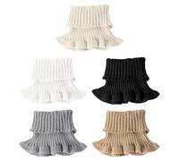 HDGSAFD Confezione Da 5 Colletti Finti Lavorati A Maglia, Colletti Alti Finti Per Donna, Colletti Decorativi Per Abbigliamento, Colletti Staccabili, Colletti Caldi