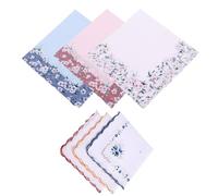 HDGSAFD Confezione Da 6 Fazzoletti Floreali, Fazzoletti Cotone Stampato, Fazzoletti Da Donna, Morbidi Fazzoletti Vintage, Pratici Fazzoletti Da Taschino