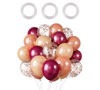 HDGSAFD Confezione da 90 Palloncini per Feste con Nastri, Palloncini con Paillettes, Palloncini in Lattice, Palloncini Decorativi, Accessori per Feste