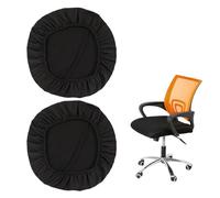 HDGSAFD Coprisedili per Sedie da Ufficio, 2 Pezzi, Colore Nero, Federe Elastiche per Sedie, Coprisedili per Esterni, Decorazioni da Bar per Matrimoni