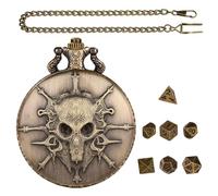 HDGSAFD Custodia per Orologio da Tasca per Gioielli da 1 Pezzo Mini Dadi in Metallo Dadi Poliedrici Scatola di Immagazzinaggio per Dadi retrò Accessori per Giochi da Tavolo