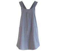 HDGSAFD Grembiule Grigio Da Giardino Da Donna, Bavaglino Senza Cravatta Con Cinturino Incrociato per L'orto Del Ristorante - Accessori Da Cucina