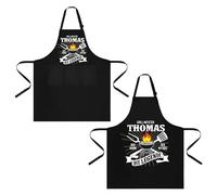 HDGSAFD Grembiuli Da 2 Pezzi, Grembiule Da Barbecue, Grembiule Da Uomo Personalizzato, Grembiule Con Scollo All'americana, Bavaglino per L'orto Del Ristorante