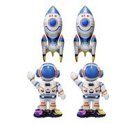 HDGSAFD Palloncini Astronauti da 2 Pezzi E Palloncini Razzo da 2 Pezzi, Palloncini dalla Forma Creativa, Palloncini Giocattolo per Bambini, Palloncini Decorativi per Feste