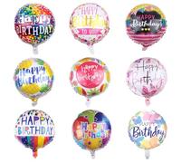 HDGSAFD Palloncini di Compleanno da 9 Pezzi, Palloncini Rotondi, Decorazioni per Feste, Palloncini Creativi in Foglio di Alluminio, Decorazioni per Scene di Feste di Compleanno
