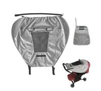 HDGSAFD Parasole per passeggino, protezione UV, grigio, impermeabile, plastica, nylon