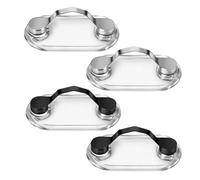 HDGSAFD Porta Occhiali Magnetico 4 in 1 con Spilla, Clip e Gancio per Petto, Porta Carte d'Identità e Porta Cuffie