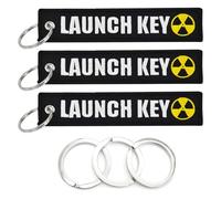 HDGSAFD Portachiavi in acciaio inox ricamato, 3 pezzi, personalizzabile, intrecciato, nero, Nero