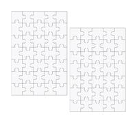 HDGSAFD Puzzle Vuoti da 2 Pezzi, Giocattoli Puzzle in Legno per Bambini, Mini Tabellone Puzzle Fai-da-Te, Decorazione Puzzle Personalizzata