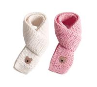 HDGSAFD Sciarpa Con Orsetto Da 2 Pezzi Per Bambini, Sciarpa Calda E Carina, Sciarpa Antivento, Sciarpa Morbida Lavorata A Maglia, Sciarpa Versatile