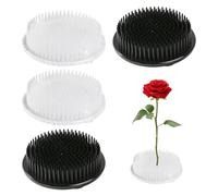 HDGSAFD Set di 4 composizioni floreali a ventosa, vassoio per composizioni floreali multirami, supporto per composizioni floreali fai da te, supporto rotondo