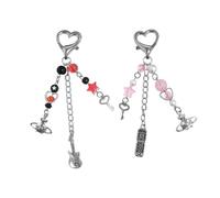 HDGSAFD Sollechain in Rilievo da 2 Pezzi, Portachiavi Personalizzati A Sospensione, Interessanti Catene Sospese, Decorazioni Sospese alla Moda Personalizzate per Donne, Accessori Punk.