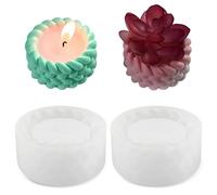 HDGSAFD Stampi per Candele Profumate da 2 Pezzi, Stampi in Silicone, Stampi Artigianali Fai-da-Te, Stampi per Fusione Geometrica