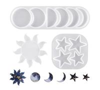 HDGSAFD Stampo per Eclissi Solare da 1 Pezzo, Stampo per Sole da 1 Pezzo E Stampo per Stella da 1 Pezzo, Stampo in Silicone, Stampo per Colata, Accessori Artigianali Fai-da-Te