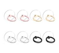 HDGSAFD Supporto per Anello Portatile con Fibbia Ad Anello con Strass Rotondo da 8 Pezzi. Supporto per Anello Portatile in Acrilico Trasparente
