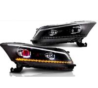 HDHCSCAGH Gruppo Faro Anteriore per Accord 8th Head Lamp 2008 2009 2010 2011 2012 Anteriori DRL Indicatori di Direzione 2 Pezzi Faro Principale per Auto Gruppo Fari Anteriori Assy(Without Xenon Kit)