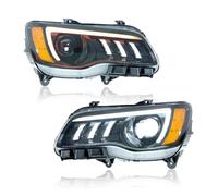 HDHCSCAGH Gruppo Faro Anteriore per Chrysler 300C HA Condotto Il Faro 2011-2017 300C DRL Segnale Dinamico Lente Proiettore Luci Auto Accessori Gruppo Fari Anteriori Assy(Halogen)