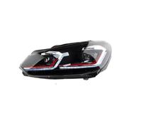 HDHCSCAGH Gruppo Faro Anteriore per VW per Golf 6 Mk6 Faro 2009-2012 LED Faro DRL Indicatori di Direzione Lampade Abbaglianti Lampade Auto Luce Gruppo Fari Anteriori Assy