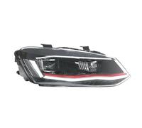 HDHCSCAGH Gruppo Faro Anteriore per VW per Polo 2009-2022 per Git Testa della Lampada Drl Lente Proiettore 2 PCS Auto Faro Accessori Gruppo Fari Anteriori Assy(Red,2009-2018)