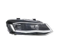 HDHCSCAGH Gruppo Faro Anteriore per VW per Polo 2009-2022 per Git Testa della Lampada Drl Lente Proiettore 2 PCS Auto Faro Accessori Gruppo Fari Anteriori Assy(Sliver,2009-2018)