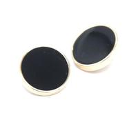 Hdhfjks Bottoni Piatti in Metallo, Bottoni Rotondi multifunzionali, Adatti per Giacche da Abito, Borse lavorate a Maglia, Decorazioni Fatte a Mano, Artigianato Fai da Te,Oro Nero,20mm 10 Pezzi