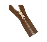 Hdhfjks Cerniera Girevole in Metallo con estremità Aperta, 5# 60-150 cm, per Piumino Doppio Lato, Accessori per Cucire Indumenti Fai da Te,Marrone,120 Centimetri