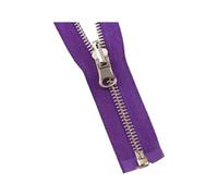Hdhfjks Cerniera Girevole in Metallo con estremità Aperta, 5# 60-150 cm, per Piumino Doppio Lato, Accessori per Cucire Indumenti Fai da Te,Viola,120 Centimetri