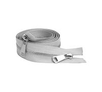 Hdhfjks Cerniera Lampo in Metallo Aperta da 30/40/50/60/70/80 cm, 5#, con Doppio cursore, per Cucire Tasche in Tessuto,Grigio,20 Centimetri