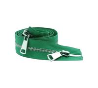 Hdhfjks Cerniera Lampo in Metallo Aperta da 30/40/50/60/70/80 cm, 5#, con Doppio cursore, per Cucire Tasche in Tessuto,Verde,20 Centimetri