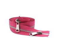 Hdhfjks Cerniera Lampo in Metallo Aperta da 30/40/50/60/70/80 cm, 5#, con Doppio cursore, per Cucire Tasche in Tessuto,20 Centimetri